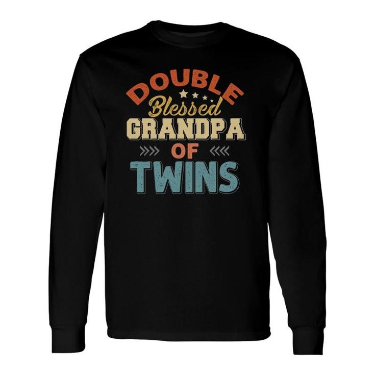 Father's Day Grandpa Tee Double Blessed Grandpa Of Twins Long Sleeve T-Shirt T-Shirt