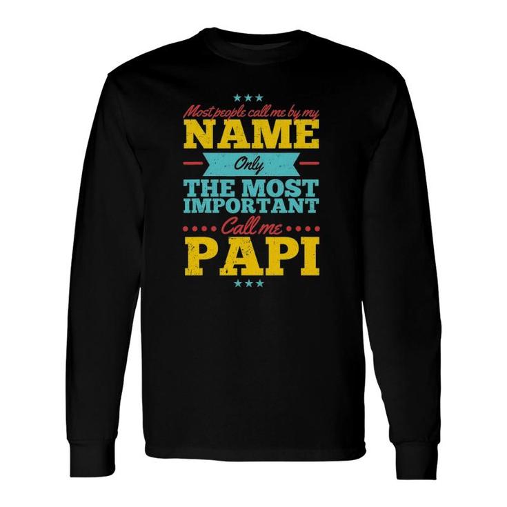 Father's Day For Papi From Daughter & Son Long Sleeve T-Shirt T-Shirt