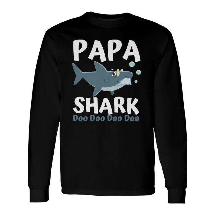 Father's Day From Wife Son Daughter Papa Shark Doo Doo Long Sleeve T-Shirt T-Shirt