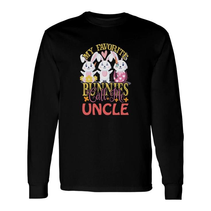 my favorite bunnies call me Uncle-01 Long Sleeve T-Shirt
