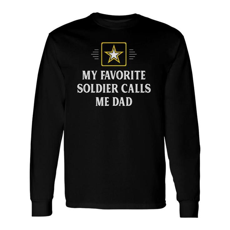 My Favorite Soldier Calls Me Dad Vintage Style Long Sleeve T-Shirt T-Shirt