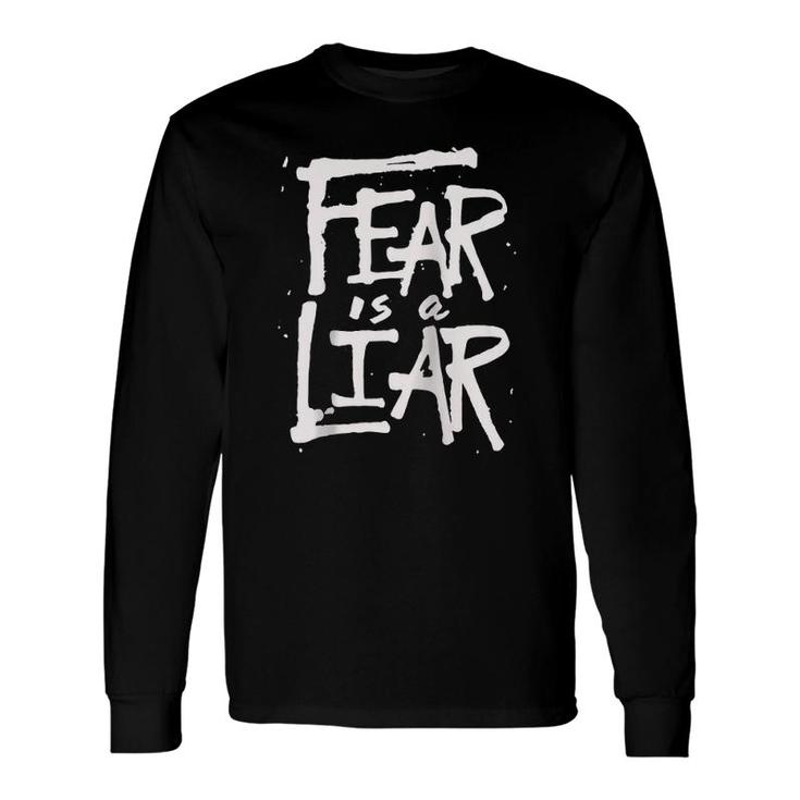 Fear Is A Liar Inspirational Christian Faith Believer Raglan Baseball Tee Long Sleeve T-Shirt