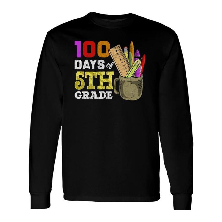 Fifth Grade Student 100Th Day 100 Days Of School Long Sleeve T-Shirt T-Shirt