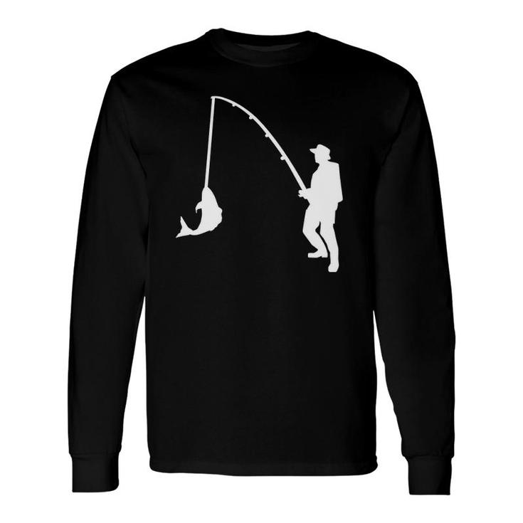 Fisher With Rod And Fish Long Sleeve T-Shirt T-Shirt