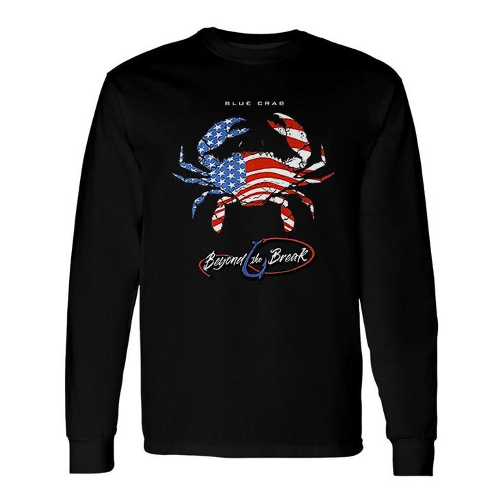 Fishing Patriotic Blue Claw Crab Long Sleeve T-Shirt T-Shirt