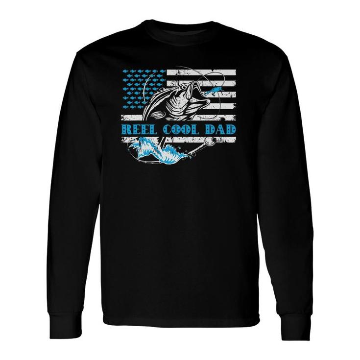 Fishing Stuff For Father's Day Reel Cool Dad American Flag Long Sleeve T-Shirt T-Shirt