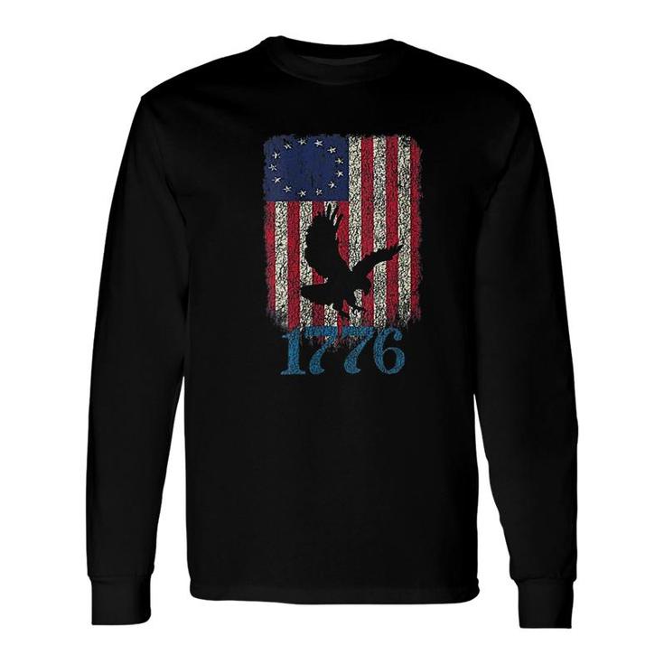 Flag American 1776 Patriot Long Sleeve T-Shirt T-Shirt