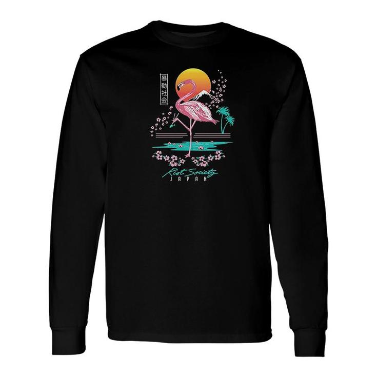 Flamingo Graphic Long Sleeve T-Shirt
