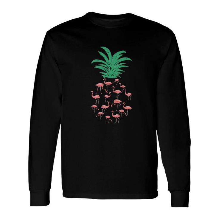 Flamingo Pineapple Long Sleeve T-Shirt