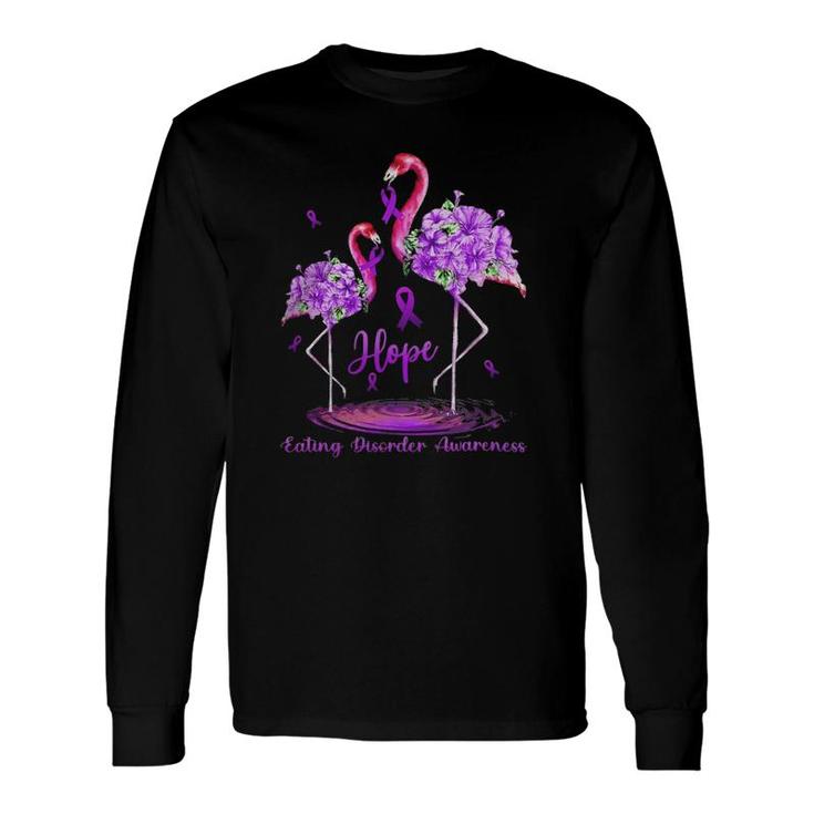Flamingo Tropical Eating Disorder Awareness Long Sleeve T-Shirt T-Shirt