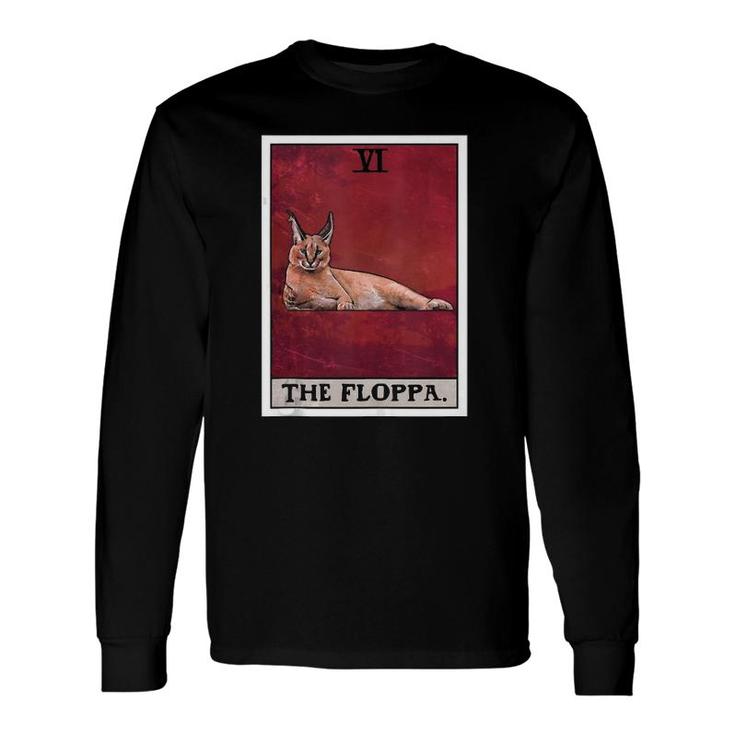 The Floppa Caracal Cat Tarot Card Meme Long Sleeve T-Shirt T-Shirt
