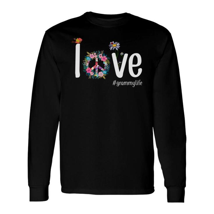 Flower Love Grammy Life Long Sleeve T-Shirt T-Shirt
