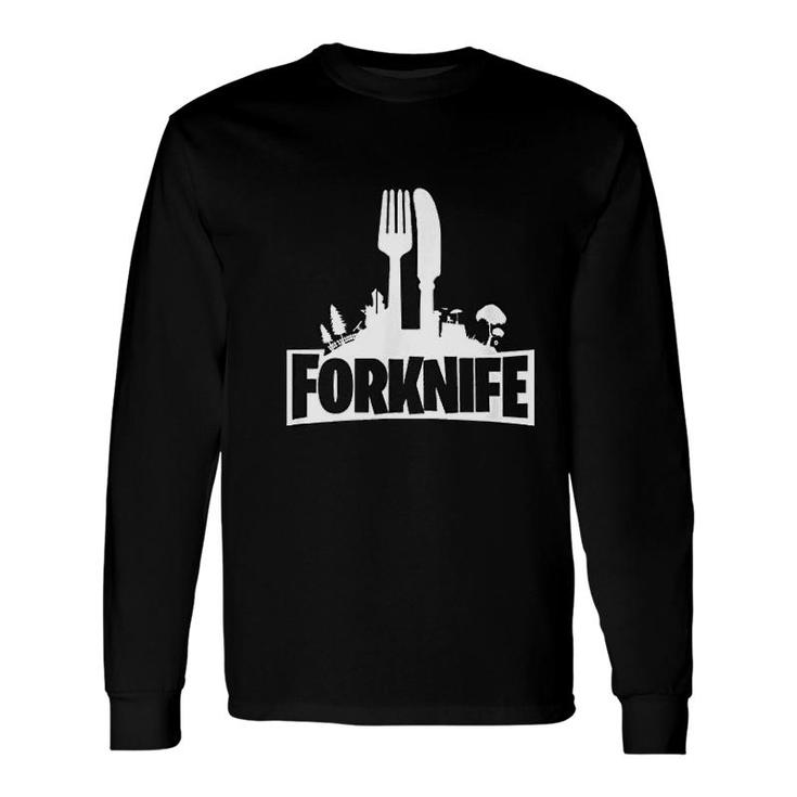 Forknife Video Games Joke Graphic Long Sleeve T-Shirt T-Shirt
