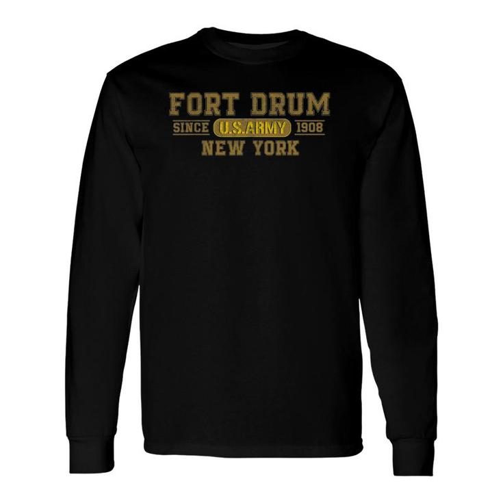 Fort Drum New York Us Army Base Vintage Long Sleeve T-Shirt T-Shirt