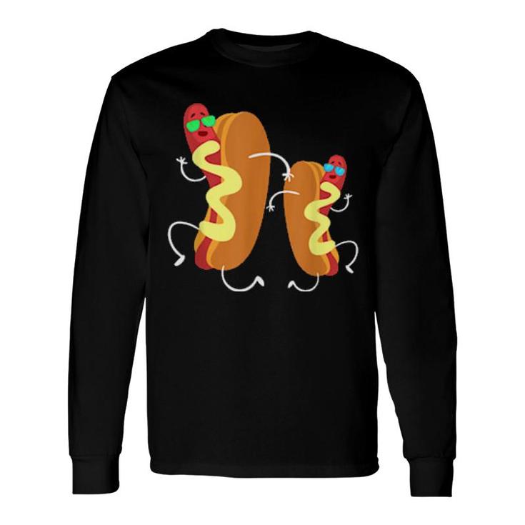 Franks Sausages Weiner Fast Food Sunglasses Hot Dog Long Sleeve T-Shirt T-Shirt