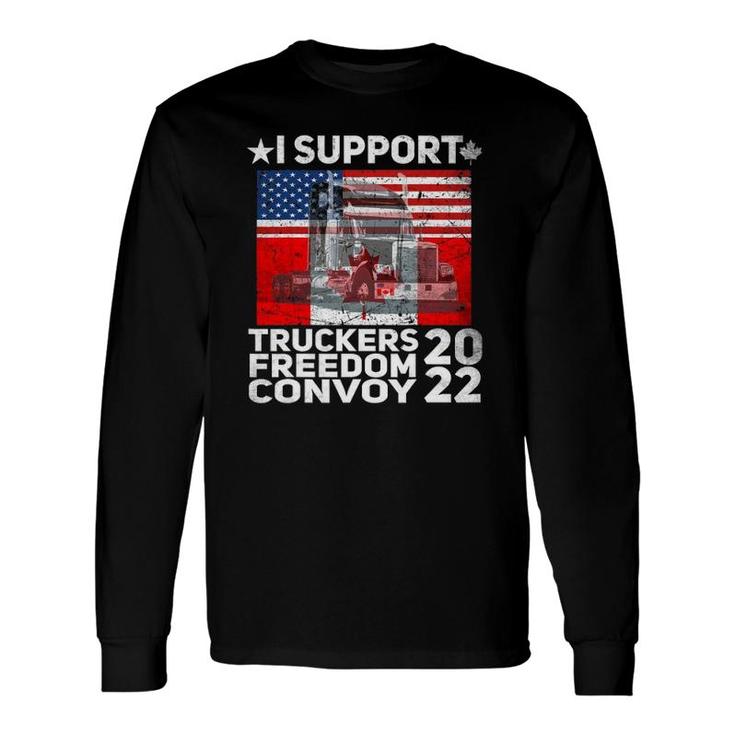 Freedom Convoy 2022 In Support Of Truckers Let's Go Long Sleeve T-Shirt T-Shirt