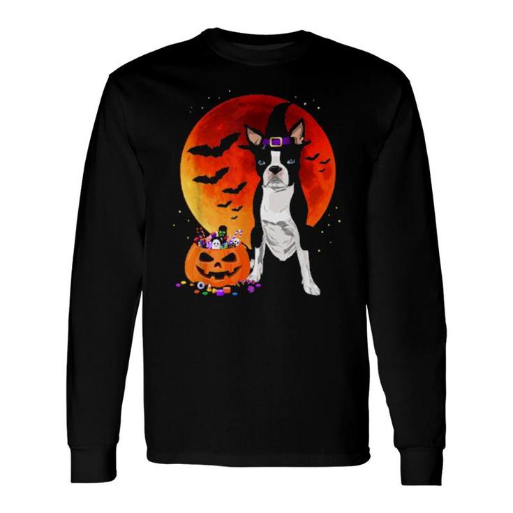 French Bulldog Halloween Night Jack O Lantern Pumpkin Candy Long Sleeve T-Shirt T-Shirt