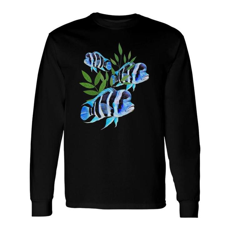 Frontosa Cichlid Aquarium Plants Fish Tank Keepers Tank Top Long Sleeve T-Shirt T-Shirt