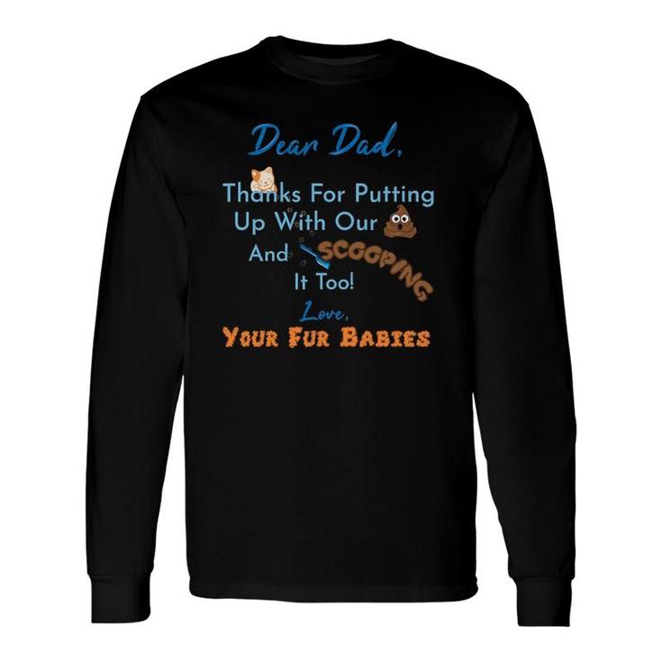 From Fur Babies For Father Father's Day Cat Dad Long Sleeve T-Shirt T-Shirt