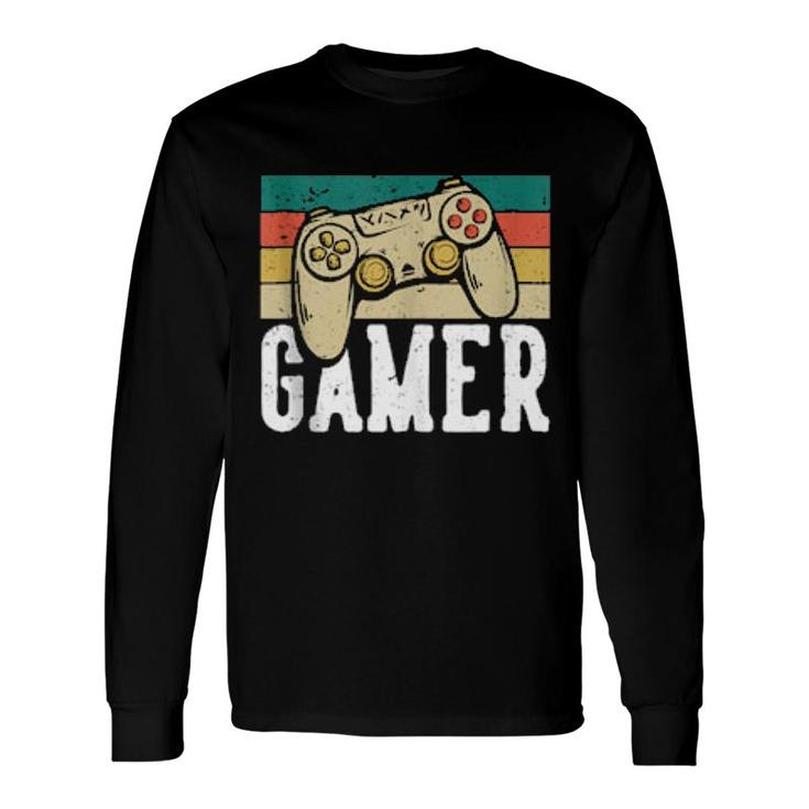 Gamer Video Games Gaming Retro Vintage Long Sleeve T-Shirt T-Shirt