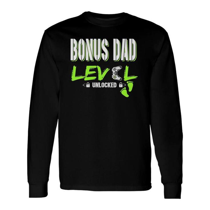 Gaming Bonus Dad Level Unlocked Gamer Leveled Up Father's Long Sleeve T-Shirt T-Shirt