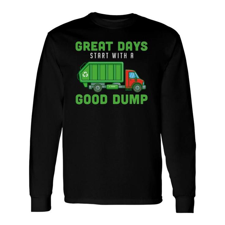 Garbage Truck Recycling Trash Recycle Garbageman Waste Bin Long Sleeve T-Shirt T-Shirt