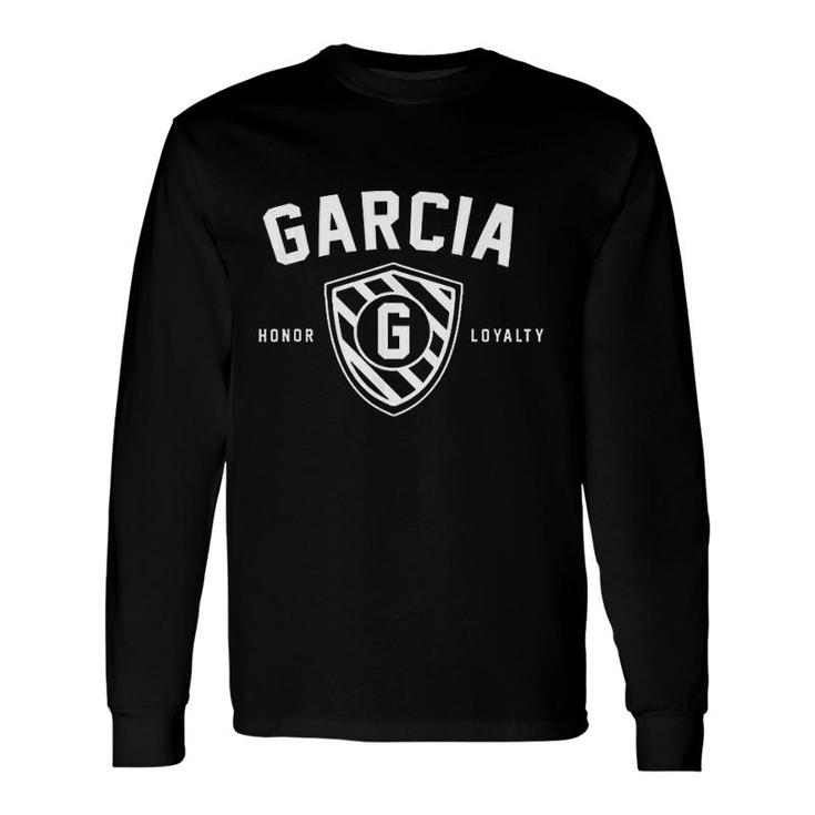 Garcia Shield Last Name Crest Matching Reunion Long Sleeve T-Shirt