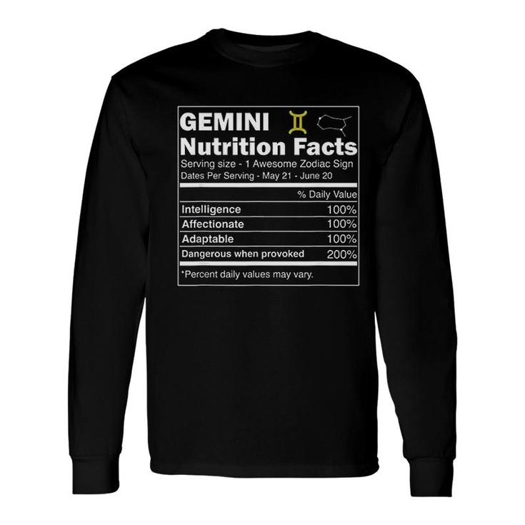 Gemini Nutrition Astrology Zodiac Sign Horoscope Long Sleeve T-Shirt T-Shirt