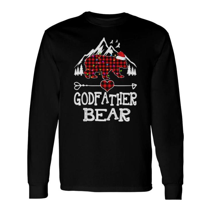 Godfather Bear Pajama Red Buffalo Xmas Long Sleeve T-Shirt