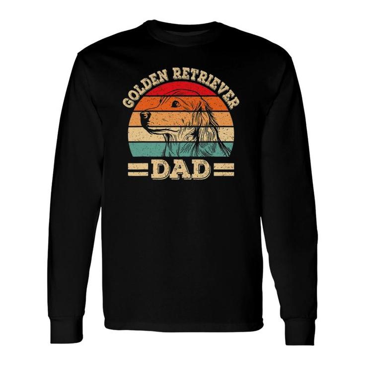 Golden Retriever Dad Dog Lover Retro Vintage Long Sleeve T-Shirt T-Shirt