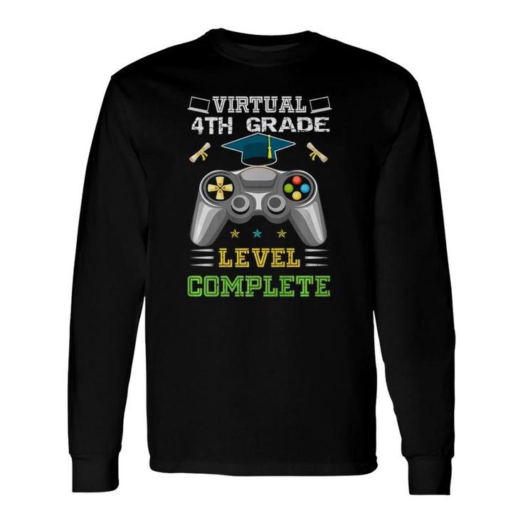 Graduation Virtual 4Th Grade Level Complete Gamer 2021 Long Sleeve T-Shirt T-Shirt