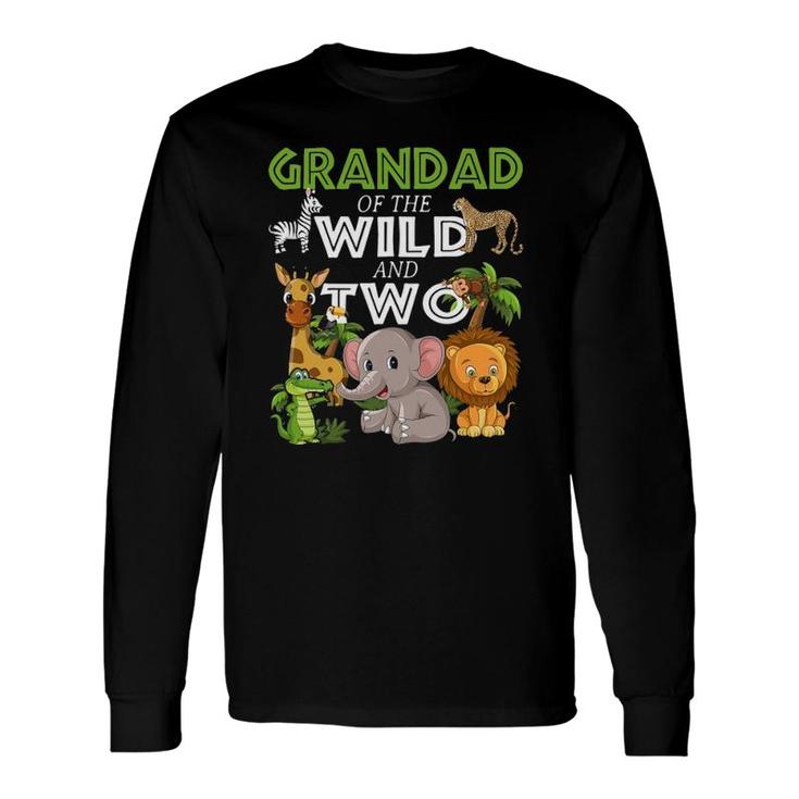 Grandad Of The Wild Two Zoo Birthday Safari Jungle Animal Long Sleeve T-Shirt T-Shirt