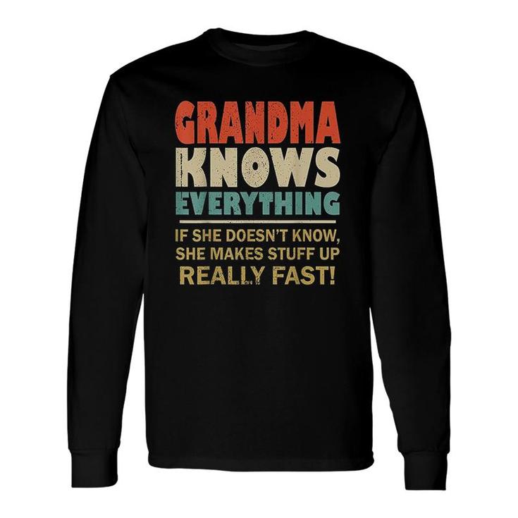 Grandma Know Everything Vintage Long Sleeve T-Shirt