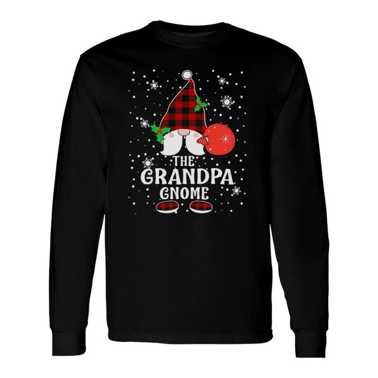 Grandpa Gnome Buffalo Plaid Matching Christmas Pajama Long Sleeve T-Shirt T-Shirt