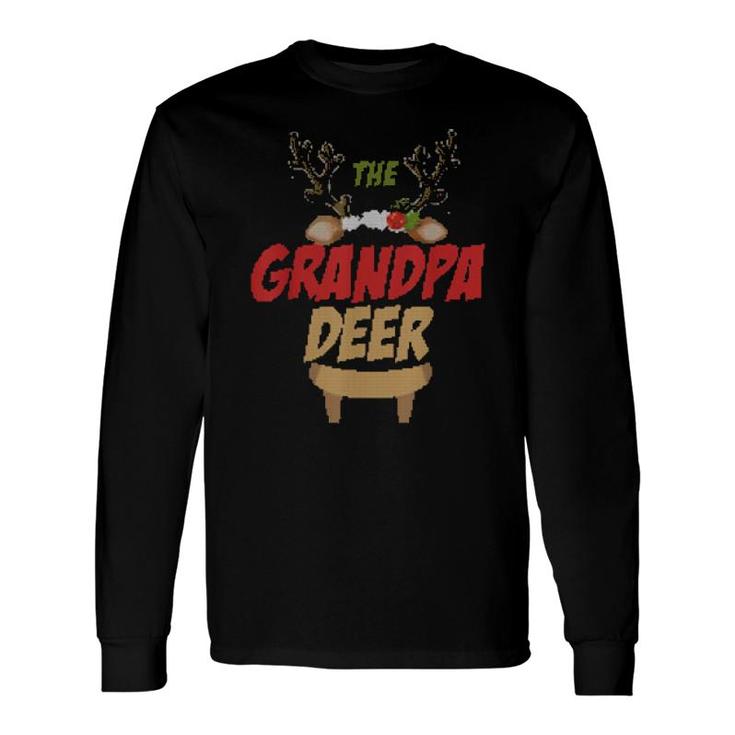 The Grandpa Raindeer Matching Group Ugly Christmas Long Sleeve T-Shirt T-Shirt