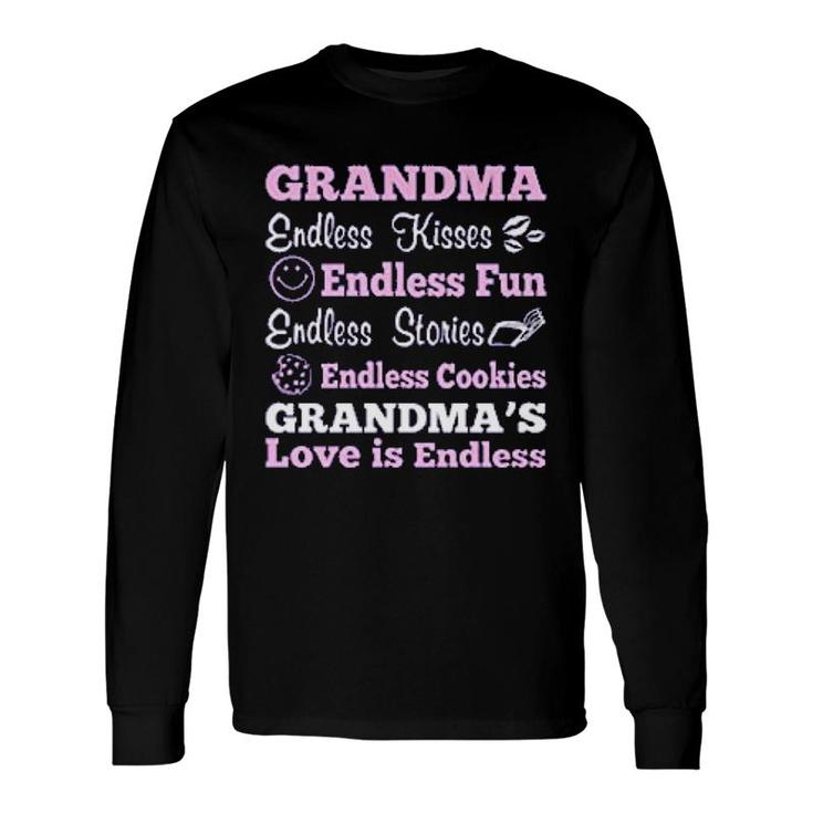 Grandparent Grandma Endless Kisses Long Sleeve T-Shirt T-Shirt