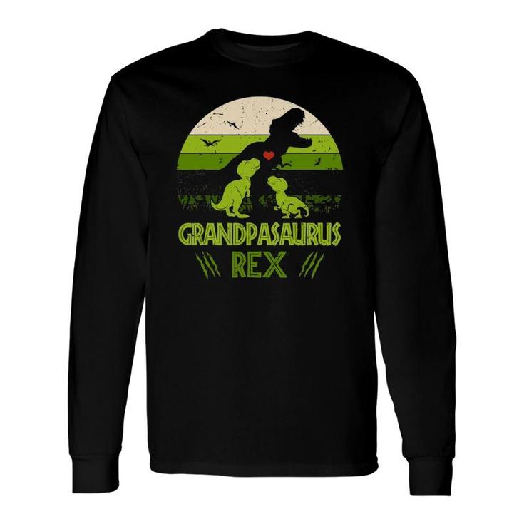 Grandpasaurus Rex 2 Sunsetfor Father's Day Long Sleeve T-Shirt T-Shirt
