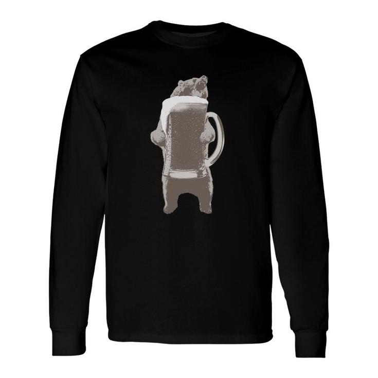 Grizzly Bear & Giant Beer Classic Long Sleeve T-Shirt