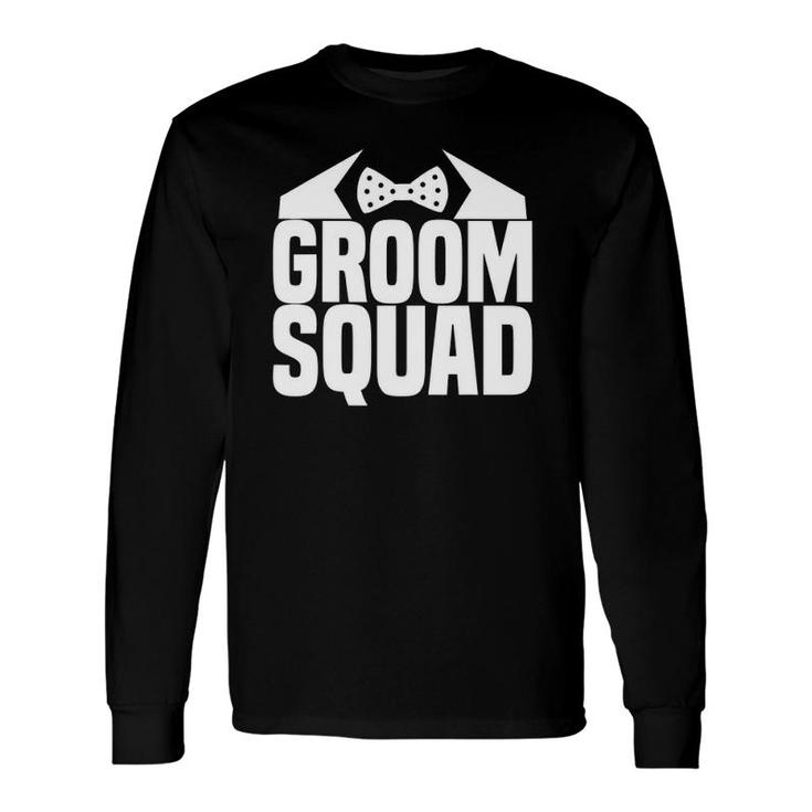 Groom Squad Suit Bow Tie Wedding Bachelor Party Long Sleeve T-Shirt T-Shirt