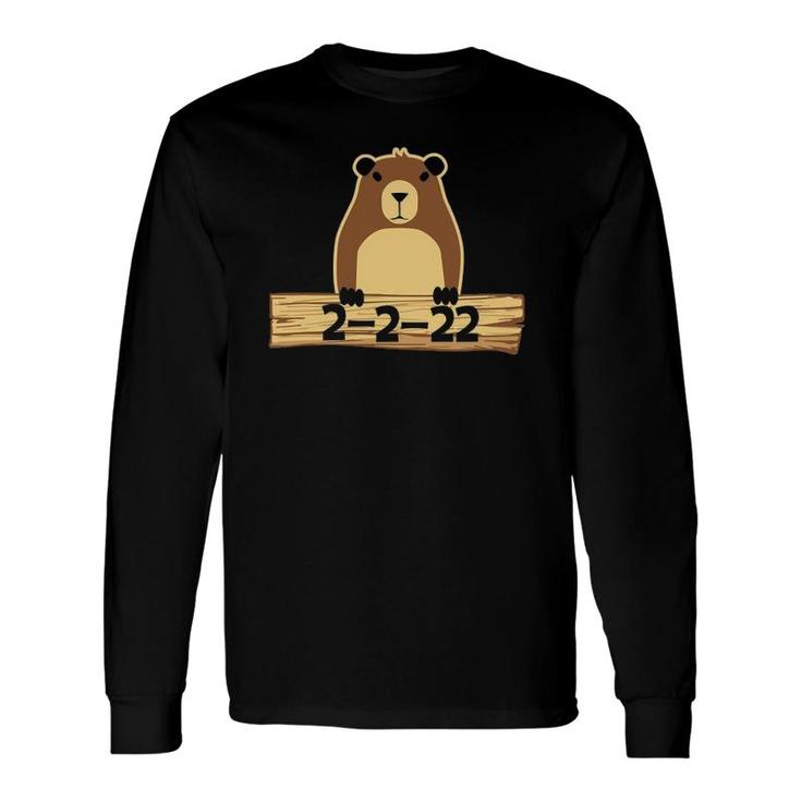 Groundhog Day February 2 2022 Cute Woodchuck Long Sleeve T-Shirt T-Shirt