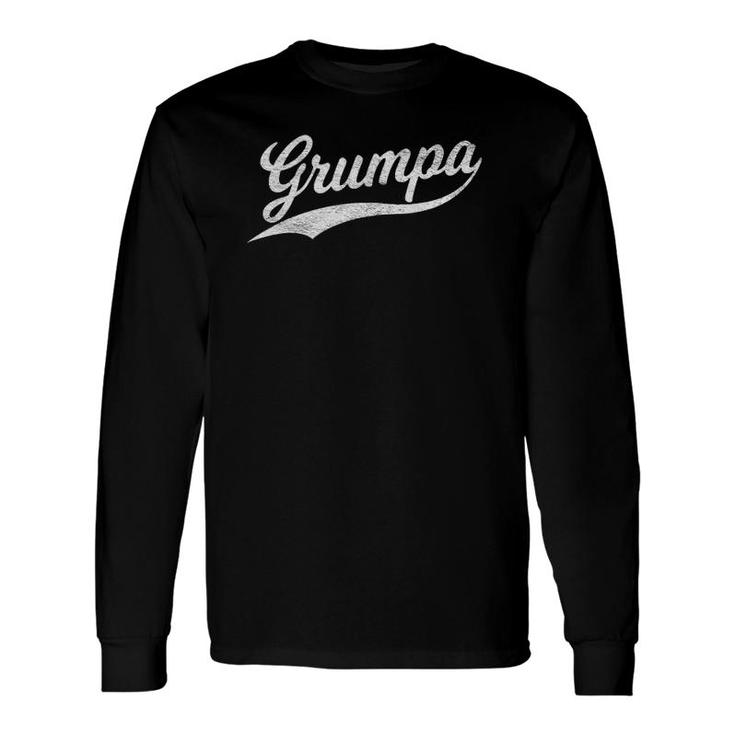 Grumpa Script Cursive Grumpy Grandfather Long Sleeve T-Shirt T-Shirt