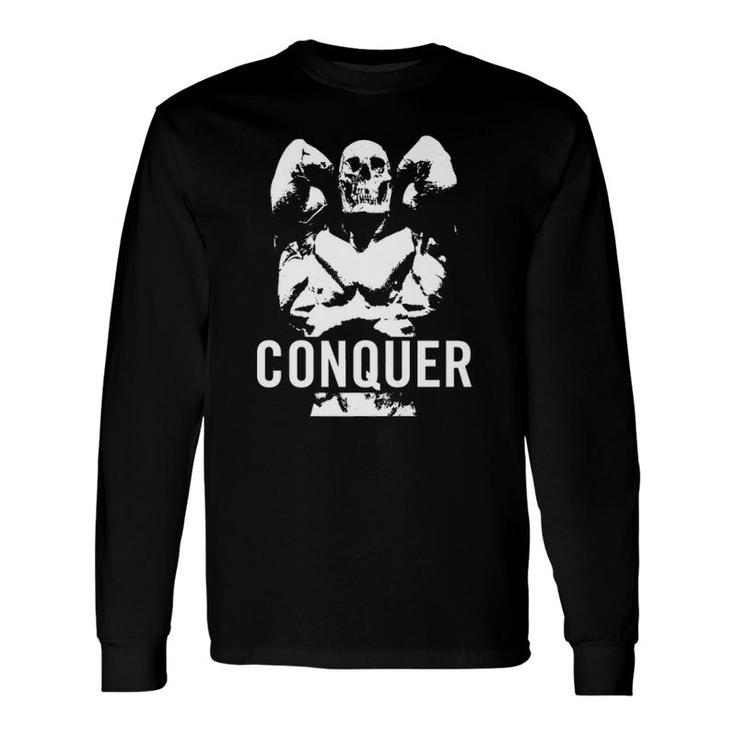 Gymreapers Conquer Bodybuilding & Powerlifting Long Sleeve T-Shirt T-Shirt