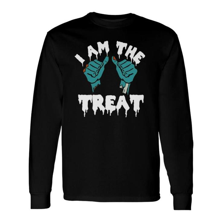 Halloween I Am The Treat Zombie Hands Graphic Long Sleeve T-Shirt T-Shirt