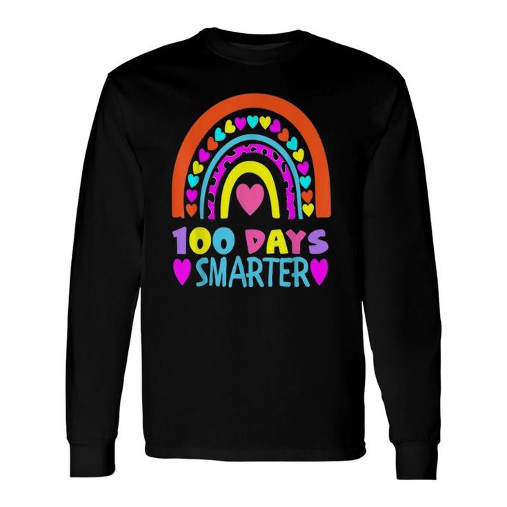 Happy 100 Days Smarter For Teacher 100Th Day Of School Long Sleeve T-Shirt T-Shirt