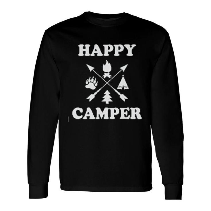 Happy Camper Tree Symbol Long Sleeve T-Shirt T-Shirt