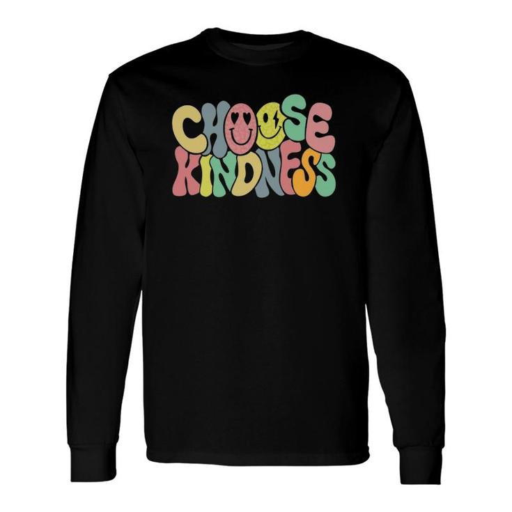 Happy Face Choose Kindness Positivity Long Sleeve T-Shirt T-Shirt
