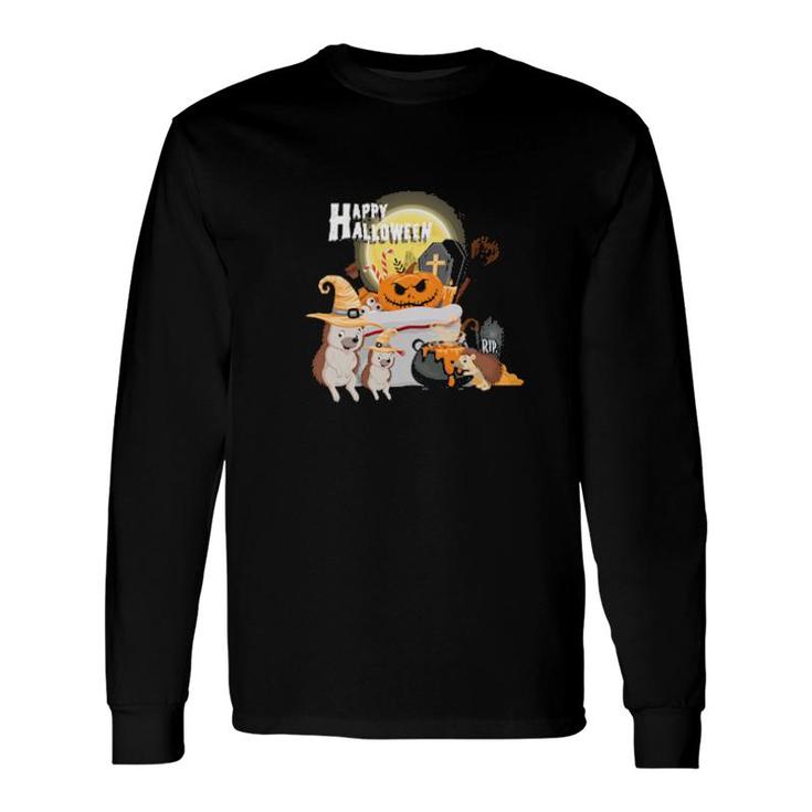Happy Halloween Hedgehog Long Sleeve T-Shirt T-Shirt