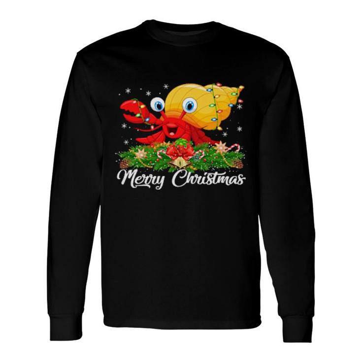 Hermit Crab Matching Santa Hat Hermit Crab Christmas Long Sleeve T-Shirt T-Shirt