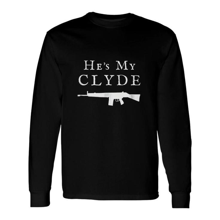 He's My Clyde Valentines Day 1920s Mafia Couples Long Sleeve T-Shirt T-Shirt