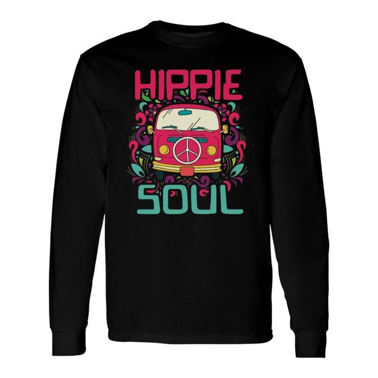 Hippie Soul Colorful Peace Van Long Sleeve T-Shirt T-Shirt